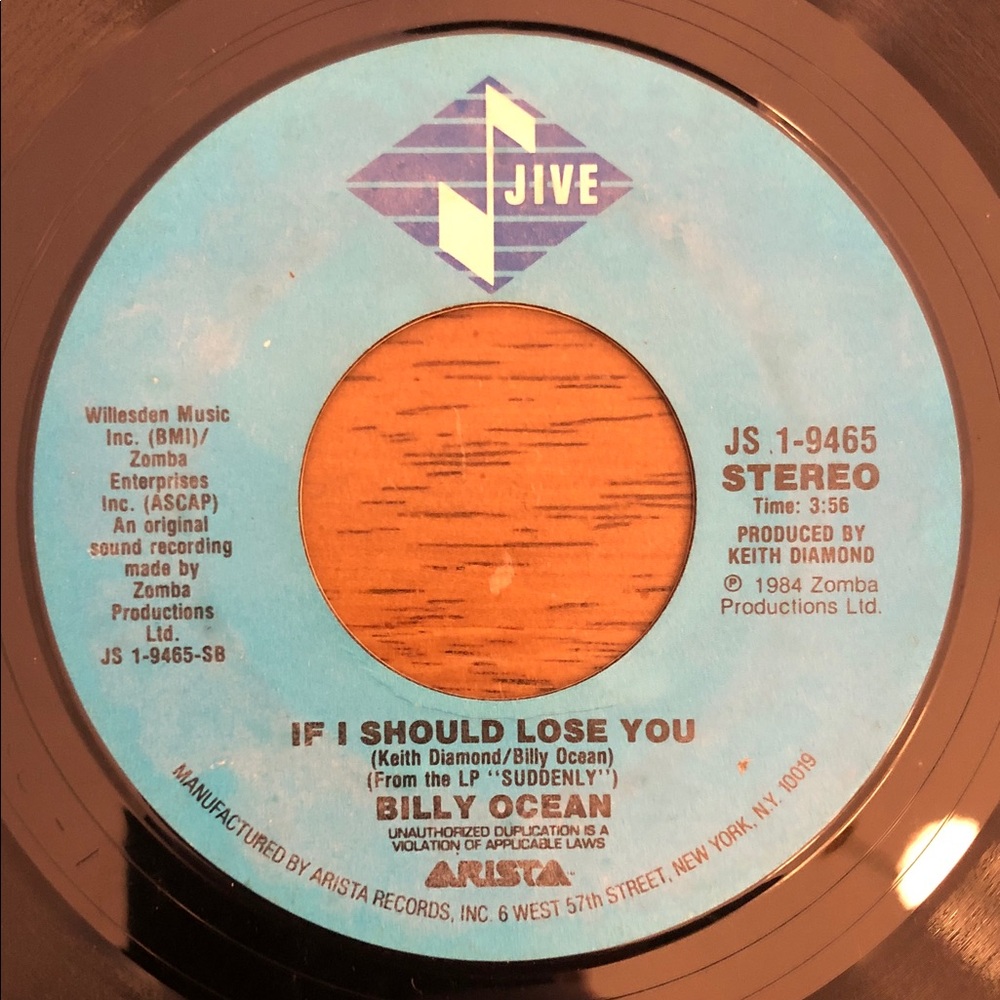 Vinyl 45 Record There’ll Be Sad Songs by Billy Ocean
